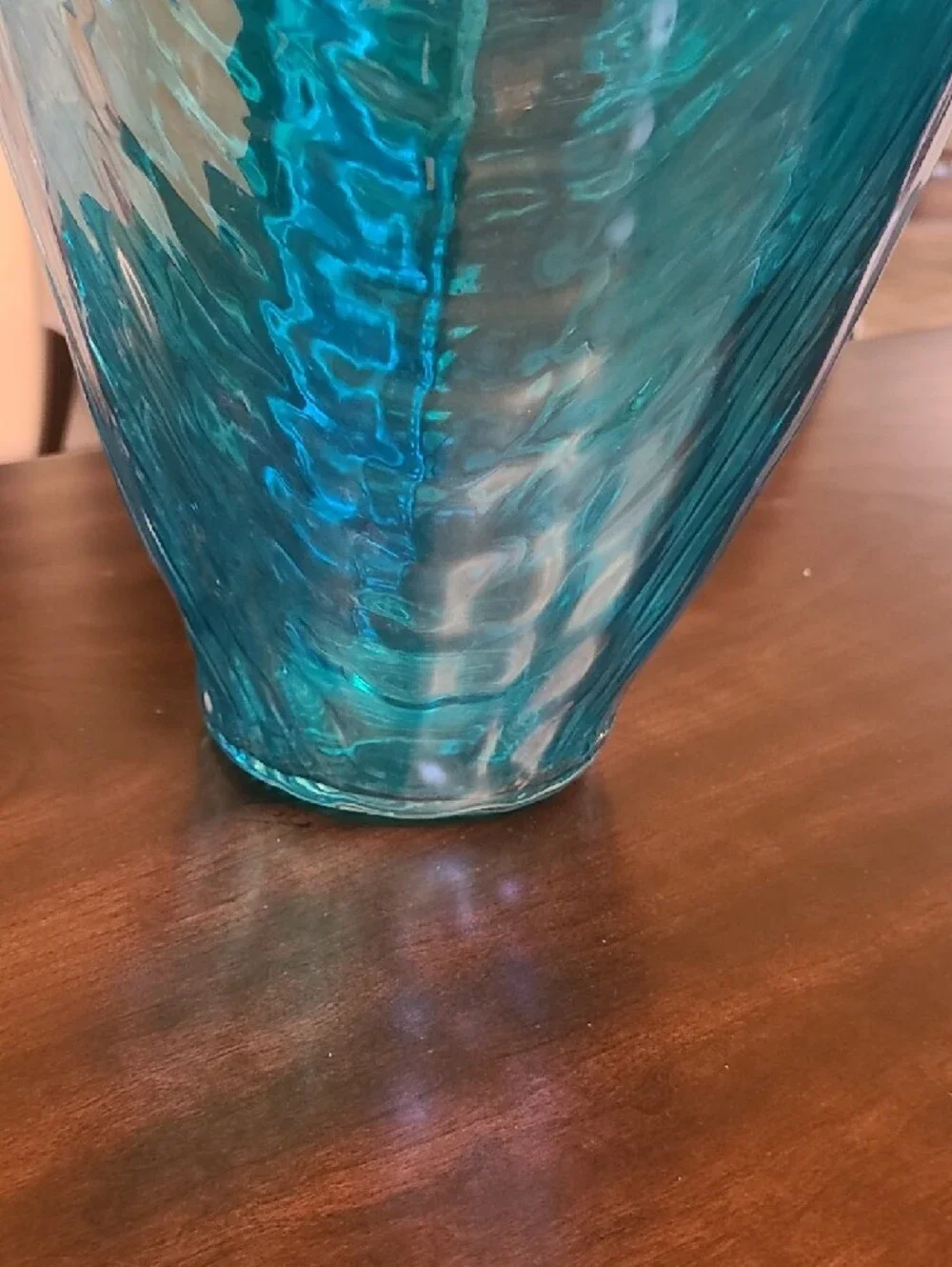 Blue Handblown Art Glass Vase